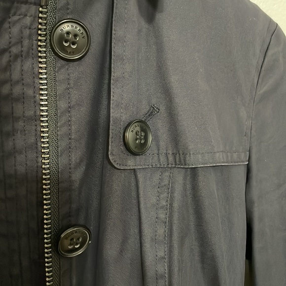 Burberry Brit Navy Blue Reymore Trench Coat - Removable Hood/Lining - Size Small - Picture 7 of 13